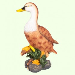 Садовая фигурка Утка на камне