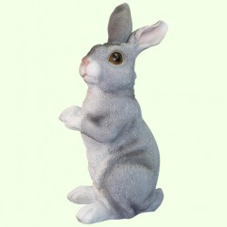 Садовая фигурка Заяц серый поджал лапы