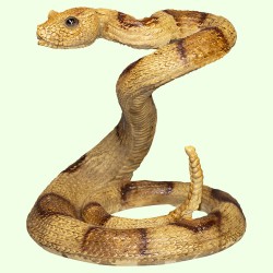 Садовая фигурка Змея гремучая Б коричневая