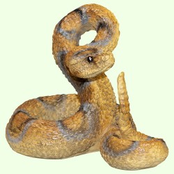 Садовая фигурка Змея радужный удав М