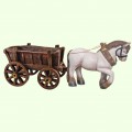 Садовые фигуры Лошадка с телегой