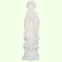 Статуэтка Божья Матерь с ангелами белая с патиной