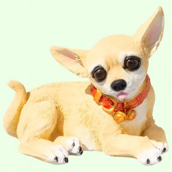 Урна для праха Чихуахуа бежевая