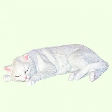 Урна для праха Спящий кот белый